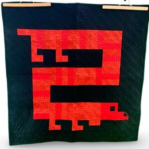 Handmade Welch Dragon Lap Quilt 38” x 38”